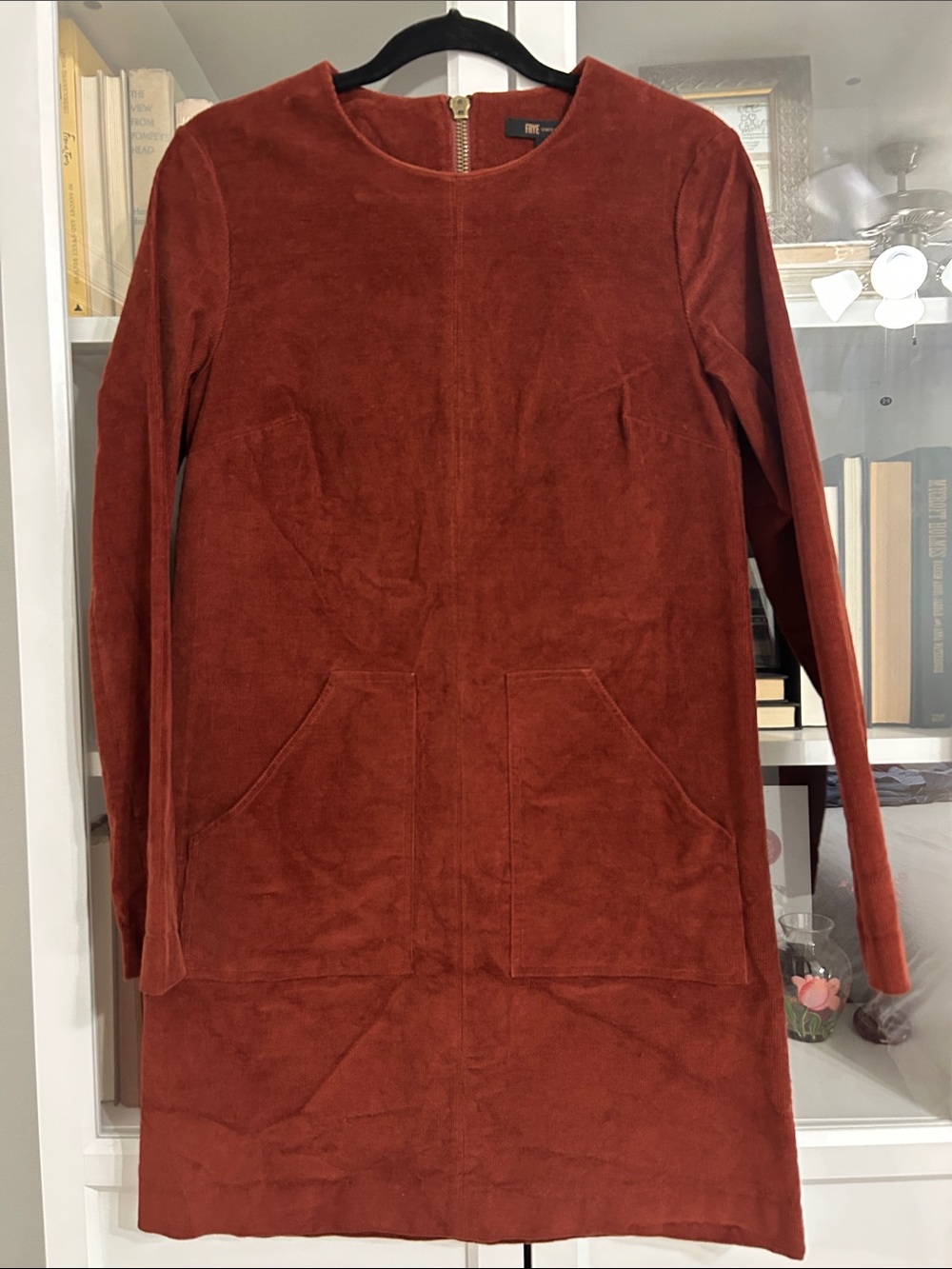 Frye Melissa Corduroy Rust colored Mini Dress